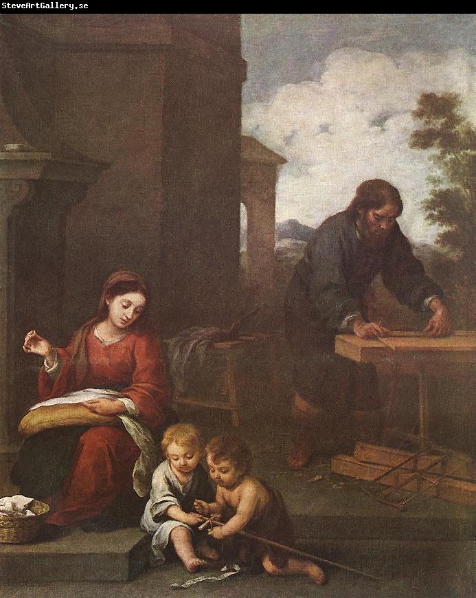 MURILLO, Bartolome Esteban Holy Family with the Infant St John dh